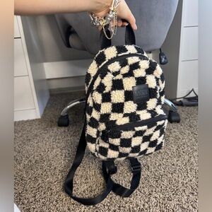 Vans Fuzzy Black and White Checkered Backpack